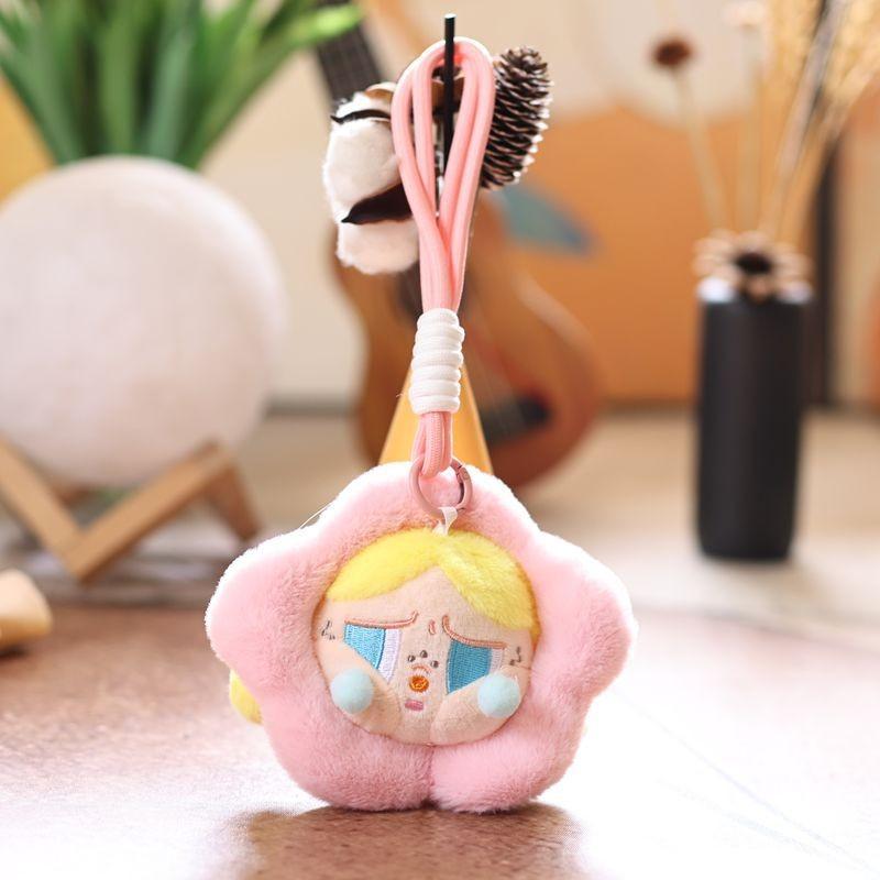 Flower Crybaby Plush Toy Cute Soft Fill Doll Backpack Pendant Keychain Kid Gift