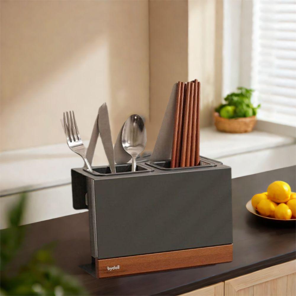 Large Capacity Suction Cup Chopstick Box Wall Mounted Chopstick Cage Kitchen Storage Rack  for Home