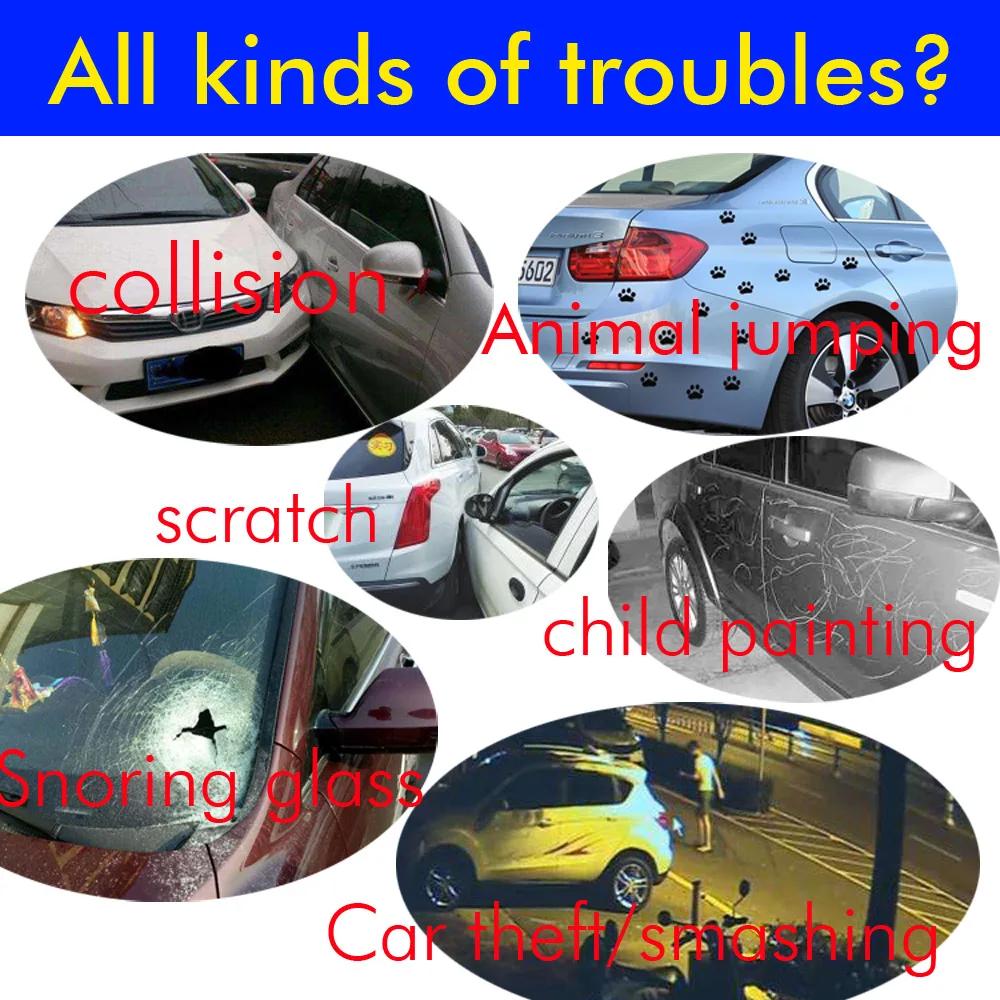 Portable Universal 12V Vehicle Burglar Alarm Security Protection Auto Car Alarm System & 2 Remote Control Auto Burglar