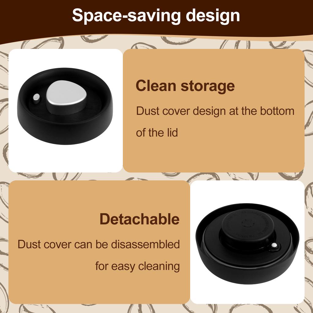 Kaffe Förseglad Burk Vakuum Rostfritt Stål Te Förvaringsburk Fuktsäker Förseglad Te Förvaringsbehållare för Hem och Kontor