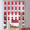 Guirlande en Feutre Cœur Rouge DIY Pré-assemblée - Décoration Suspendue pour la Saint-Valentin, Fournitures de Fête d'Anniversaire