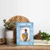 Pop Pop Gifts, I Love You PopPop Photos Frames, Holds 4 X 6 Inch Photo, Farmhouse Wooden Picture Frame Gifts, Father's Day Gift for Grandpa, Grandpa