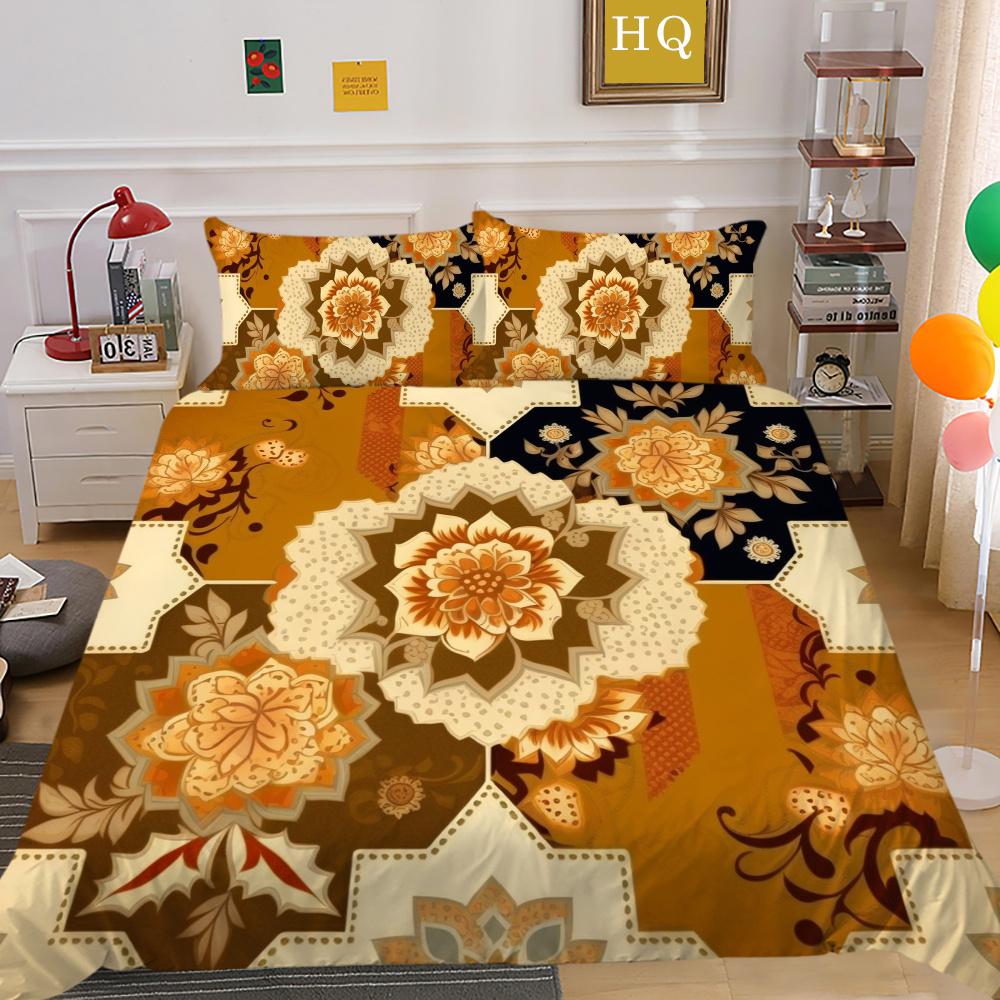 Set Biancheria da Letto Adolescenti Lusso Stampa Floreale 3D Copriletto Biancheria da Letto per la Casa Set Copripiumino in Poliestere