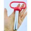 1 Pack Clevis pin, 3-2/5in x 3/4in Red Handle Hitch Pin Hitch Pin Accessories for Tractors