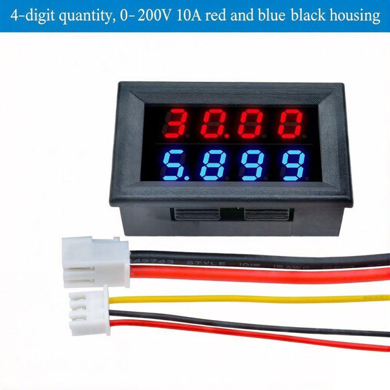 LIZAO DC 0-100V/200V Digital Voltage Current Power Meter 10A/50A/100A Dual Display Panel Meter