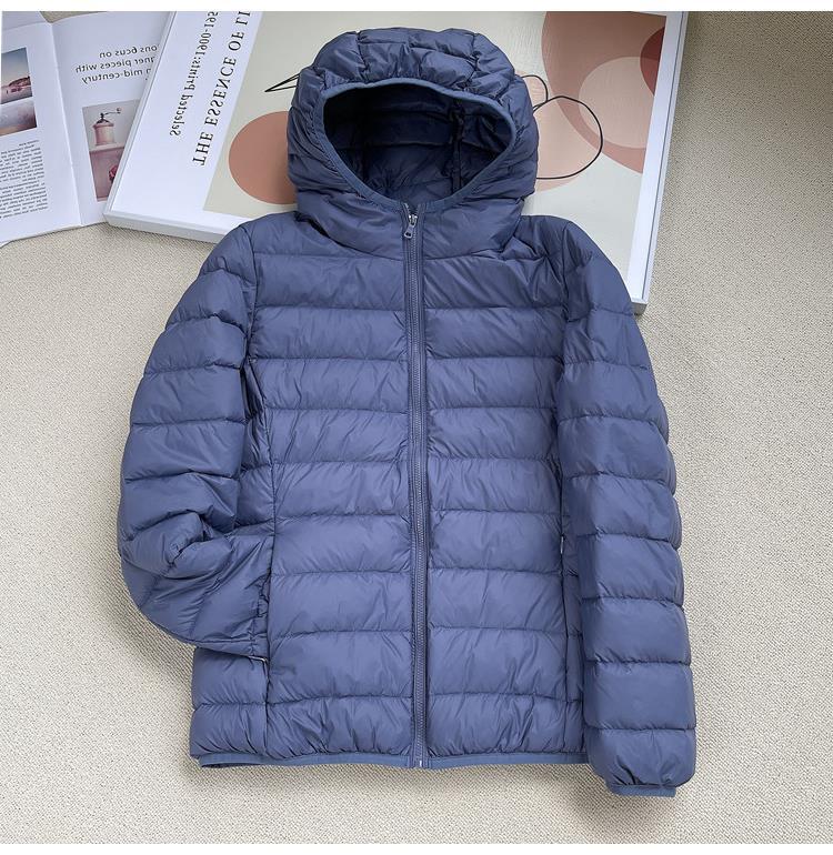 FASHION 2025 Light Down Jacket Women's Hooded Short Portable High Quality 90 White Duck Down Versatile Down Jacket Trendy Clothes
