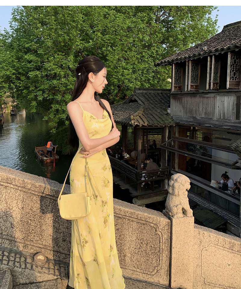 Elegant Floral Maxi Dress - Summer Sexy Beach Vacation Outfit