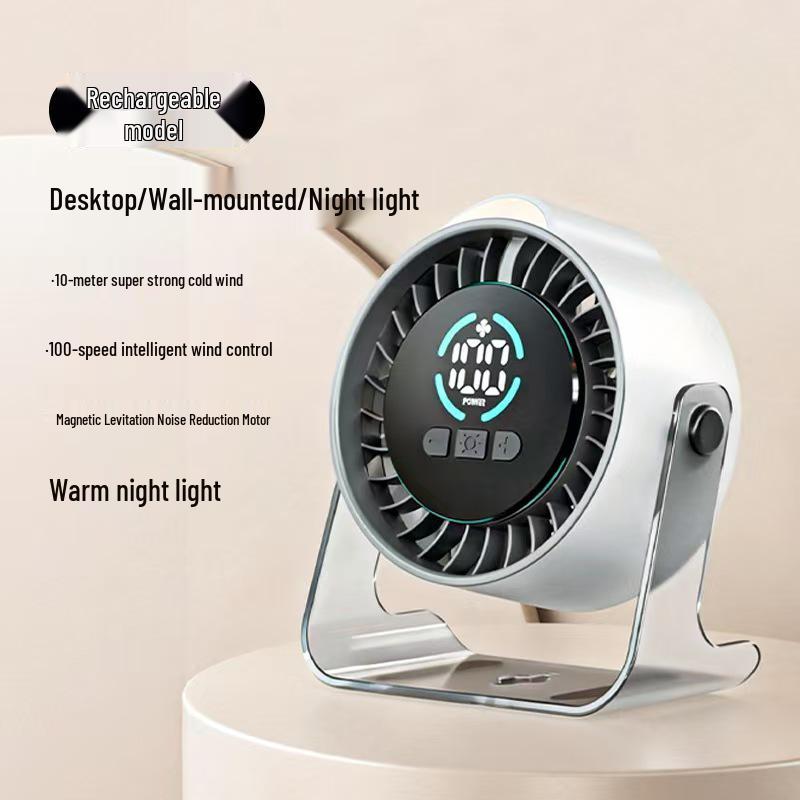 Ultra-Quiet Mini USB Desktop Fan with 100-Speed Circulation USB Plug-in