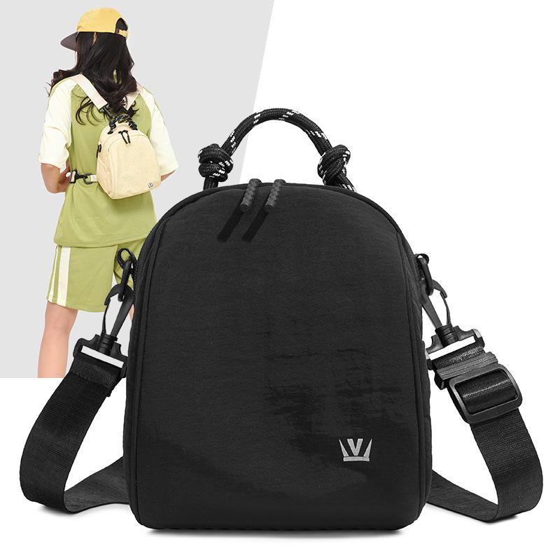 

2025 Japanese casual simple backpack personalized convenient satchel fashion travel versatile shoulder nylon shell bag women чорний
