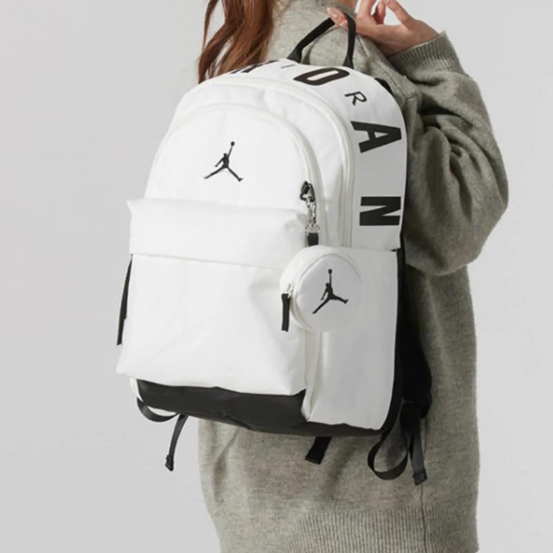 Jordan Polyester Backpack Regular Unisex White JD2513158AD-003