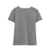 2025 Spring Women’s Color Block Striped Short-Sleeve Round Neck Top