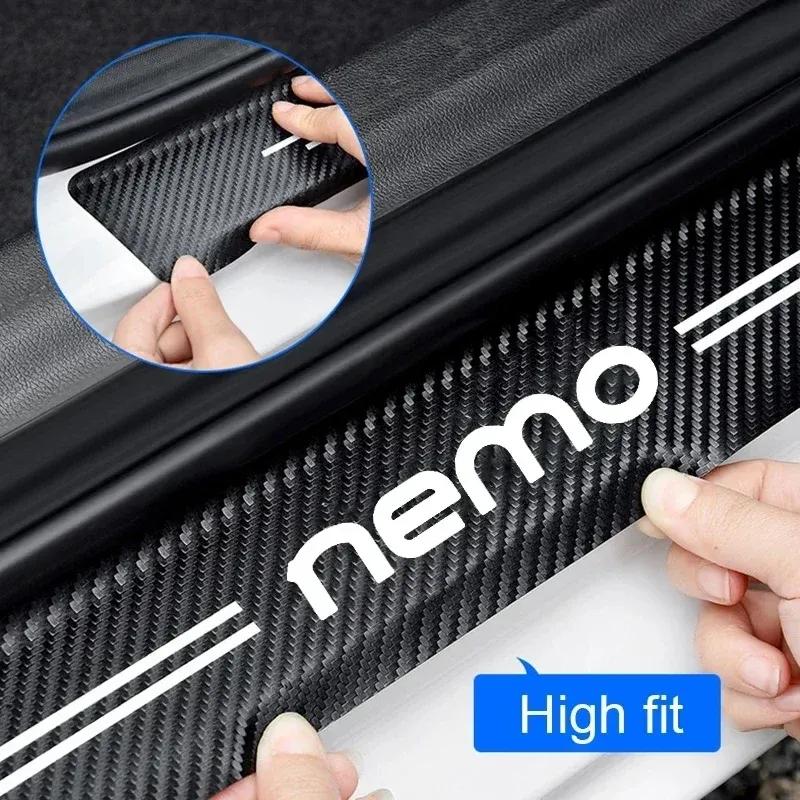Car Door Sill Protective Sticker Scuff Plate Rear Trunk Bumper Strips Threshold Decals for Citroen Nemo Auto Decoration