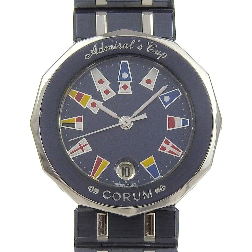 

CORUM Admirals cup Watches 39.610.30.V50 NavyDial Stainless Steel/Gun Metal Blue Quartz Analog display Women Used