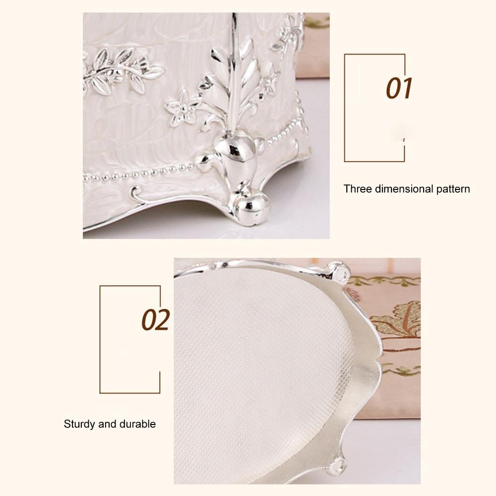White Color Antique Jewelry Organizer Oval Shape Enamel Jewelry Box For Earrings