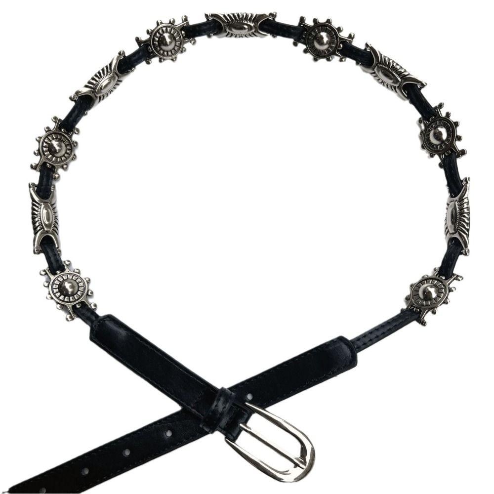 Thin Metal Carved Belts Spicy Girl Ethnic Style Waistband Personality Bohemian Style Belts  Women