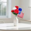 Tree Decoration Tricolor Artificial Flowers Patriotic Silk Rose And Decorative Independence Day