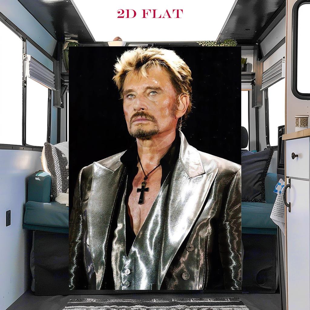 Johnny Hallyday: Rock Legend Live blanket Soft and comfortable sofa blanket Office rest blanket Machine washable sheet