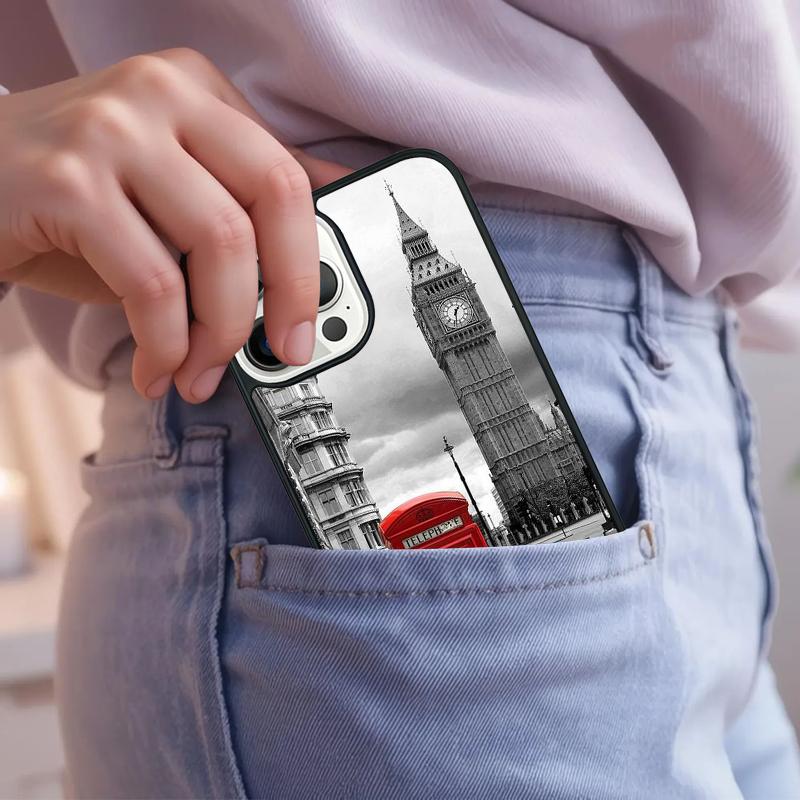 London Red Telephone Bus Big Ben Phone Case For iPhone 17 Air 15 16e 14 13 Pro Max Coque 12 11 Pro Max PLUS cover