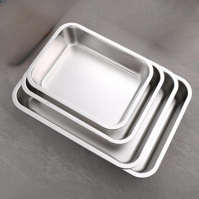 Pet stainless steel extra large cat litter box, heightened cat-proof toilet, splash-proof and easy to clean