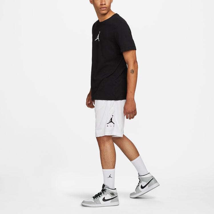 Air Jordan Rise Pánské basketbalové šortky z rychleschnoucí pleteniny s potiskem pruhovaného trojúhelníkového loga Bílé BV5265-100