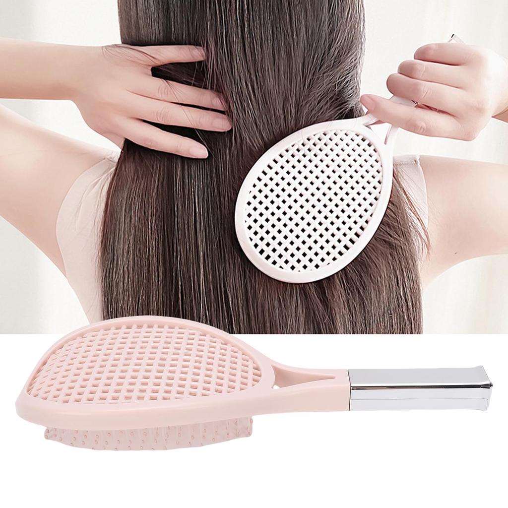 Curly Hair Brush Comfortable Massage Detangling Brush Cushion Hair Comb for Women Pink
