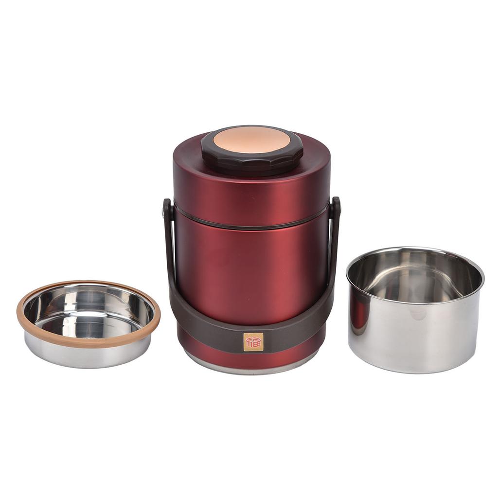 Vacuum Bento Lunch Box 304 Stainless Steel 3 Layer Portable Insulated Food Jar for Students Office Worker