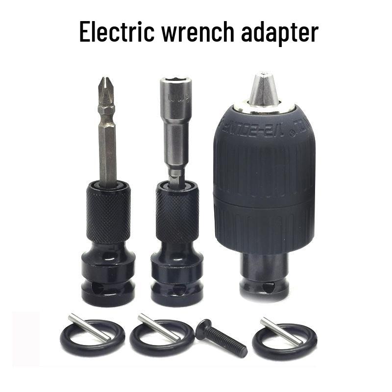 Electric Wrench To Drill Chuck Adapter: Pneumatic Screwdriver & Air Gun Conversion Tool