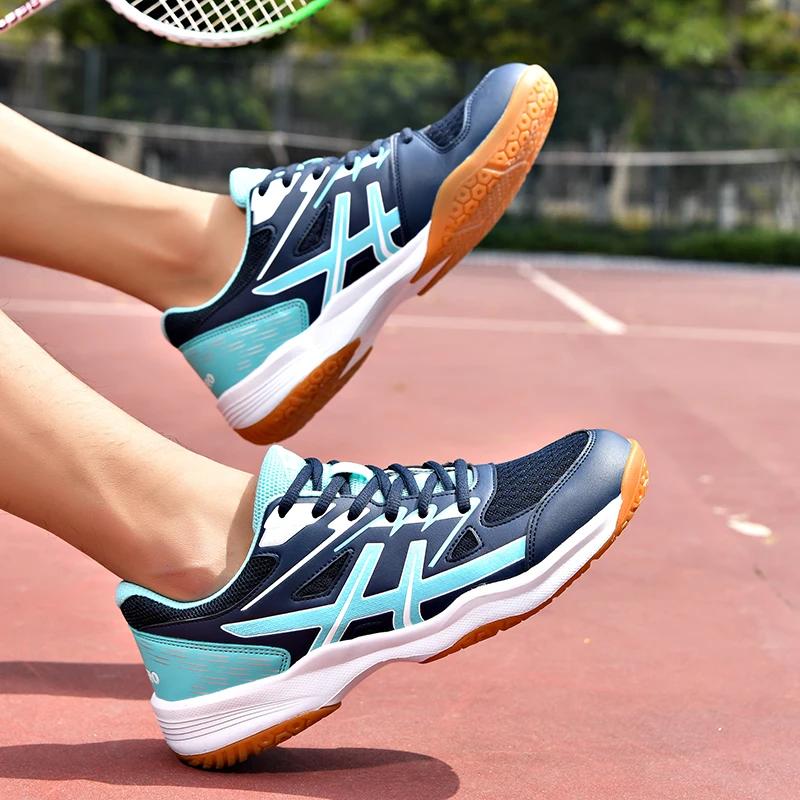 Luxury Unisex Tennis Shoes with Mesh Non Slip Sneakers Summer High Quality Couples Outdoor Fitness Table Tennis Training Shoes