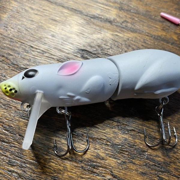 Top Water Rat Mouse Fishing Lure Bass Lunker Lure, Pike Wake Bait