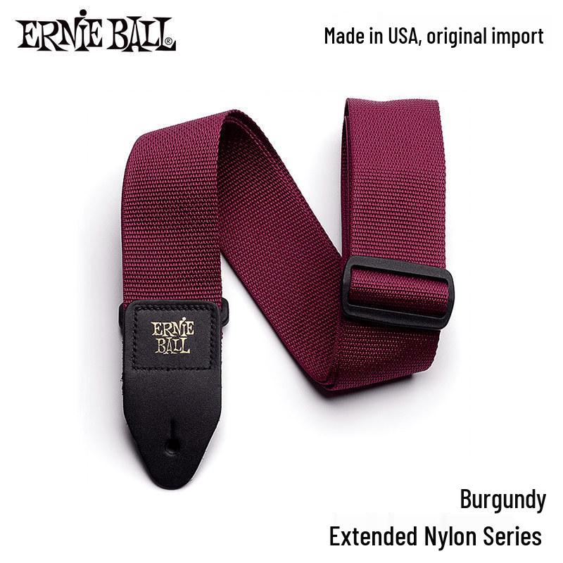 Ernie Ball Unisex Bakelite Guitar/Bass Strap - Extended Nylon Crossbody Shoulder Strap