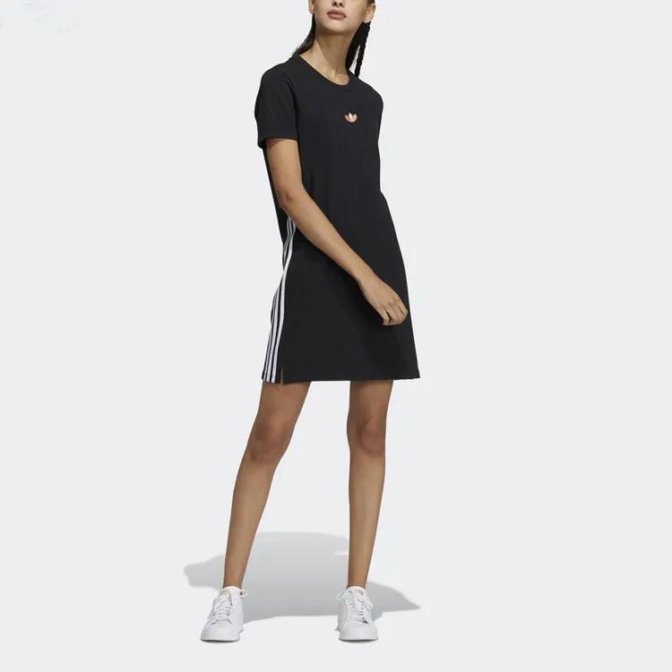 adidas Originals Short Sleeved Dress Women's Black (Unisex) Short-Sleeved Dresses H39043