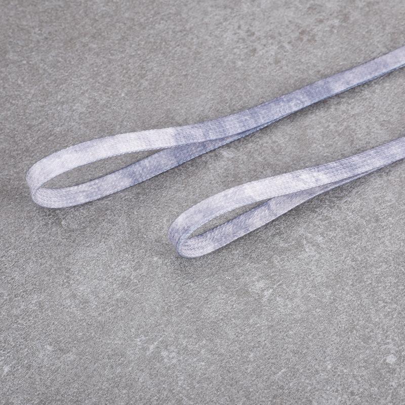 NEW 1 Pair Flat Shoelaces Polyester Cotton White Shoe Laces for Sneakers Pattern Weaving Non Fading Shoestring Shoe Accessories