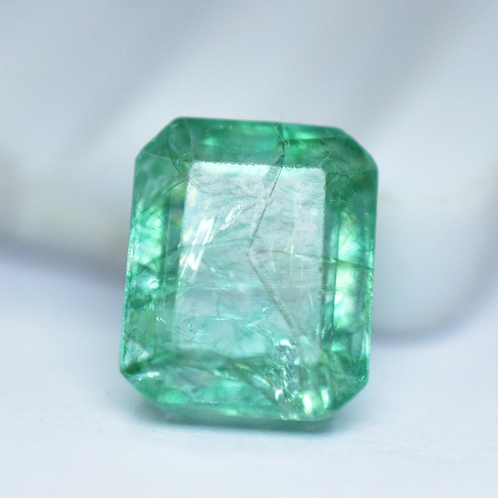 NATURAL Green Emerald 4.95 Ct RARE Emerald Shape CERTIFIED Loose Gemstone