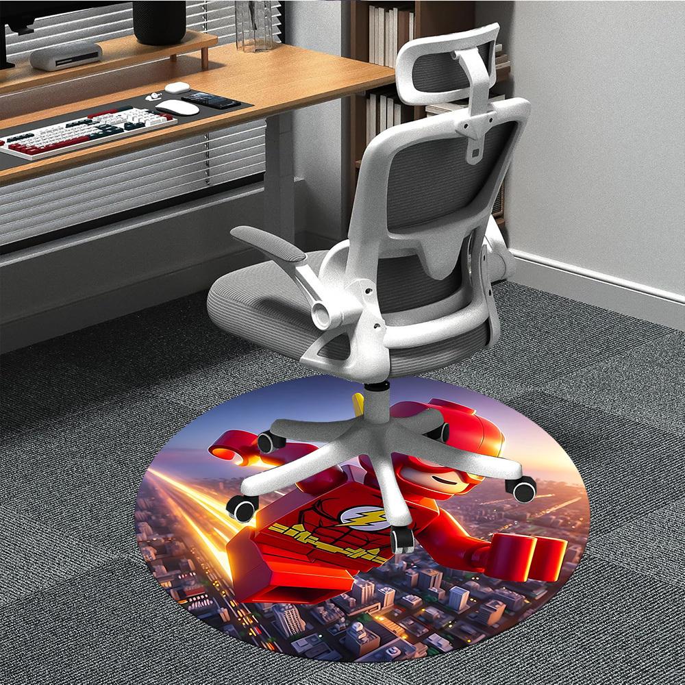 

1 шт. Коврик для пола Flash LEGO Office Круглый, Коврик для помещений, Подходит для офиса, Спальни, Гостиной, Домашнего декора, Декор комнаты, Offic a0928207 80cm by 80cm