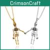 Gothic Skull Pendant Necklace For Couples With Alloy Chain And Magnetic Clasp