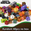 Magnetic Building Blocks Mine World Magnetic Forest Ender Head Construction Brick Cube Stem Toy Set Gift For Boy Girl Children