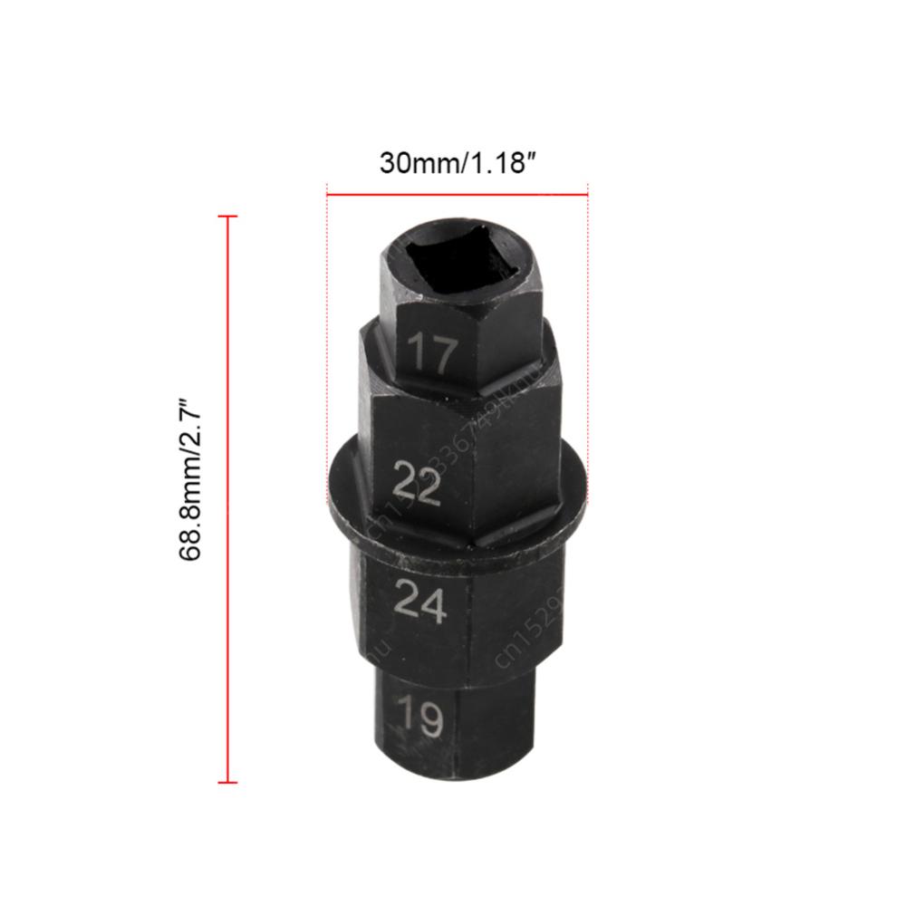 Narzędzie do osi motocykla 17 19 22 24 mm Przednia oś koła motocykla Narzędzie do demontażu sześciokątnego wrzeciona do Honda Kawasaki Suzuki BMW