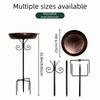 Rustproof Bird Bath Feeder Bowl Iron Bird Water Bowl Bird Feeder  Patio Decor