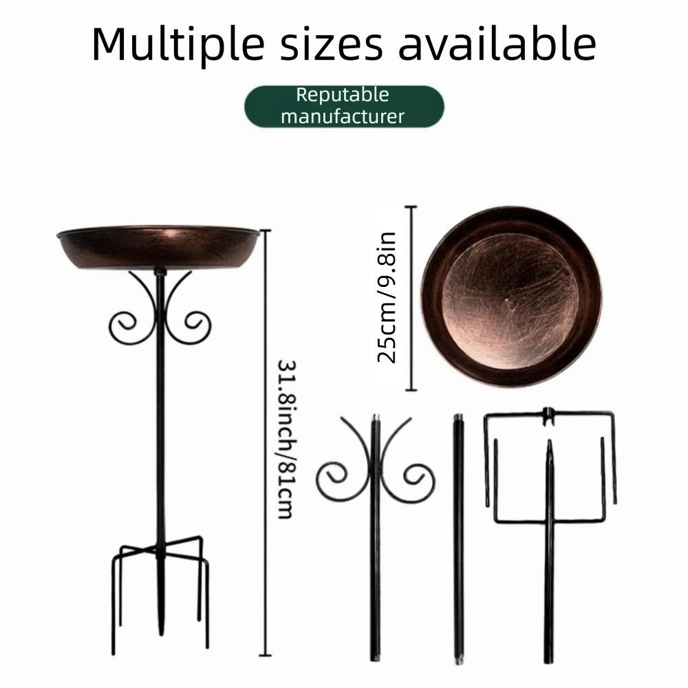 Rustproof Bird Bath Feeder Bowl Iron Bird Water Bowl Bird Feeder  Patio Decor