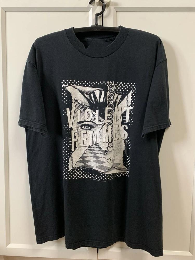 

Violent Femmes 1995 Tour Band Tshirt Rare Black Short Sleeve Unisex Shirt Unisex T-Shirt XL