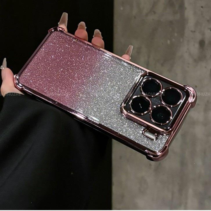 Applicable To Redmi Note11pro Series Glitter Mobile Phone Case, Electroplated Anti-drop Case, Mobile Phone Case with Lens Film