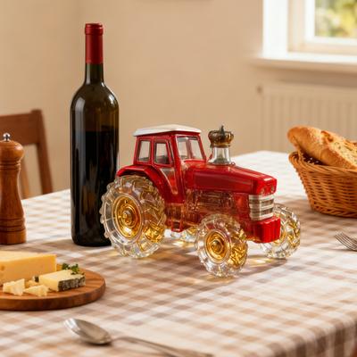 300ml Vintage Decanter, Decorated Whiskey Bottle, Off-road Vehicle Design, Clear Glass Bottle Bar Decoration
