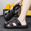 Men Sandals EVA Platform Slip On Closed Toe Hollow Breathable Slippers Summer City Walk Beach Casual Sandals Sandalias De Hombre