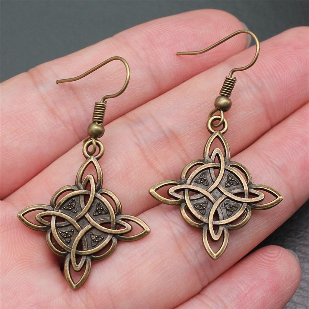 Drop & Dangle Earring Celtic Hexagram Kids' Jewelry MaterialsEarring Size 18x19mm QE006