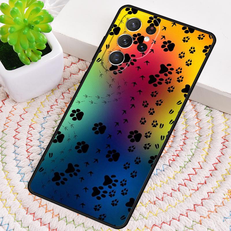 Watercolor Paw Prints TPU Phone Case For Samsung Galaxy Note 10 Pro S26 S25 S24 S23 S22 Ultra Plus S21 FE S20 Shockproof Cover