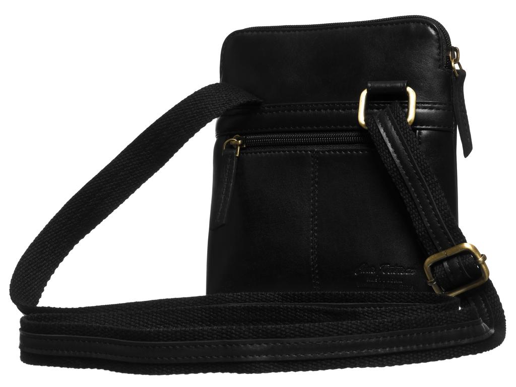 PTN 19004-TUM-0598 Zwarte Leren Tas