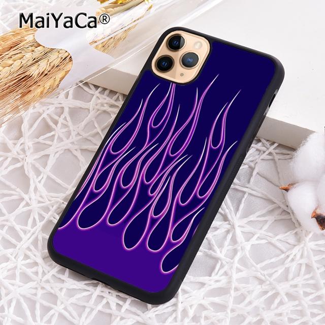 Red Blue Neon Flames Fire Phone Case For iPhone 17 Air 16 Pro Max 15 14 Plus 12 13 Shell Cover Coque