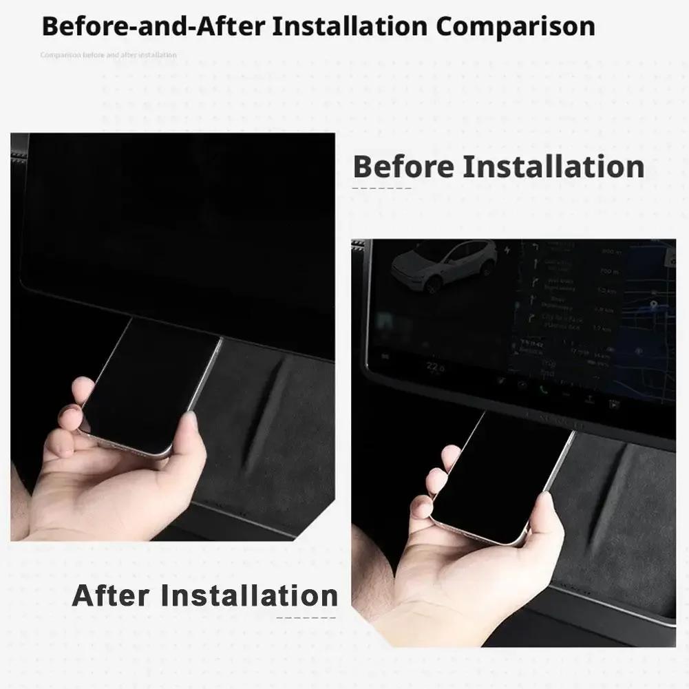 for Tesla Model Y Juniper 2026 16inch Center Console Screen Protection Frame Strip White Screen Edge Protector TSL Model 3 2025