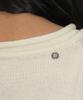 RONRON Heart Star Hand Stitch Overfit Crop Knit Ivory