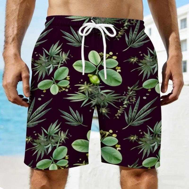 Summer Beach Style 3D Printed Loose Plus Size Quick Drying Shorts